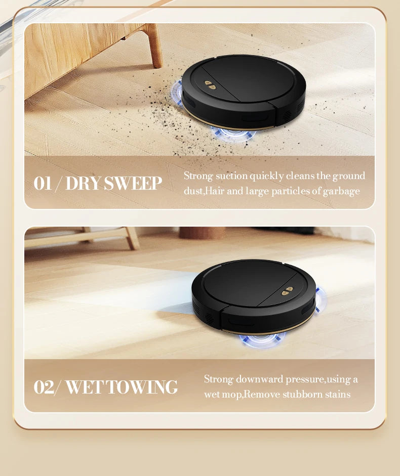 NEW 3 IN 1 Intelligent Vacuum Sweeping Mopping Robot Home Fully Automatic Cleaning Machine APP Control With Water Tank Robot – Trand Store™