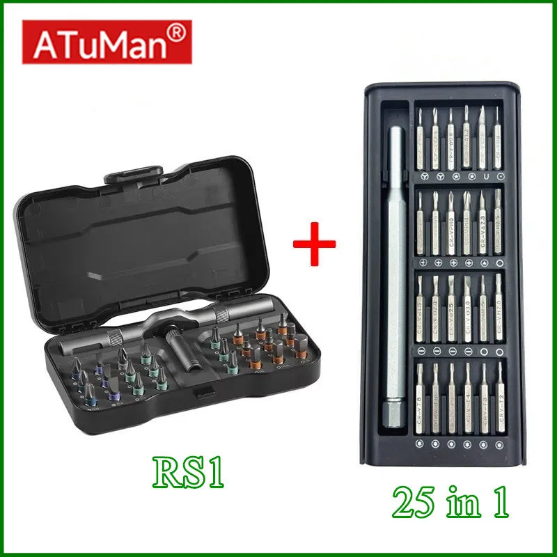 DUKA RS1 Screwdriver Set 24 in 1 Ratchet Wrench Screwdriver Magnetic Bits Tools Set DIY Household Repair Tool