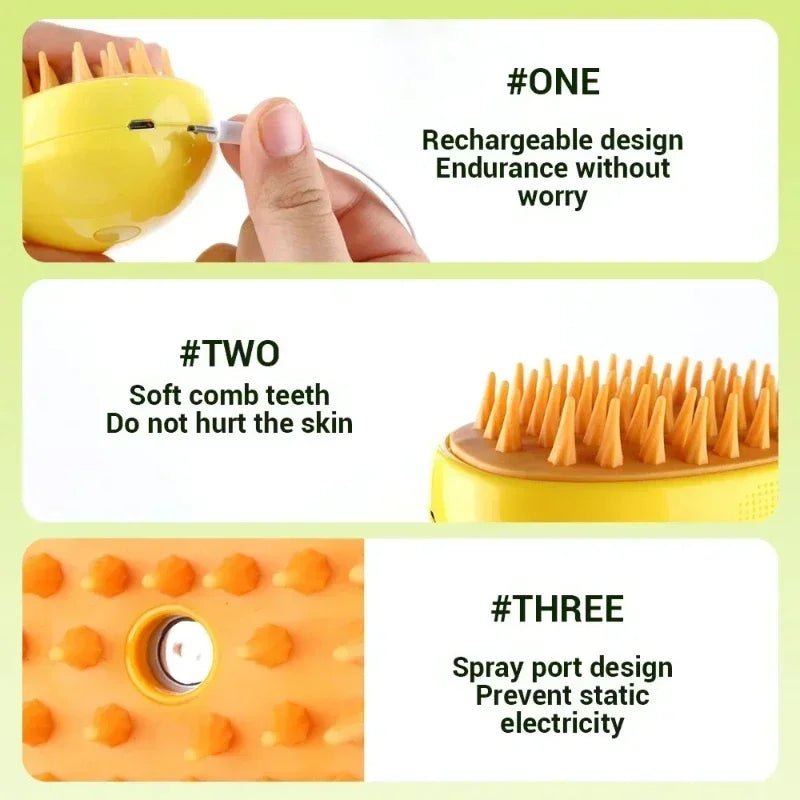 VapoGroom 3-in-1 Steam Brush